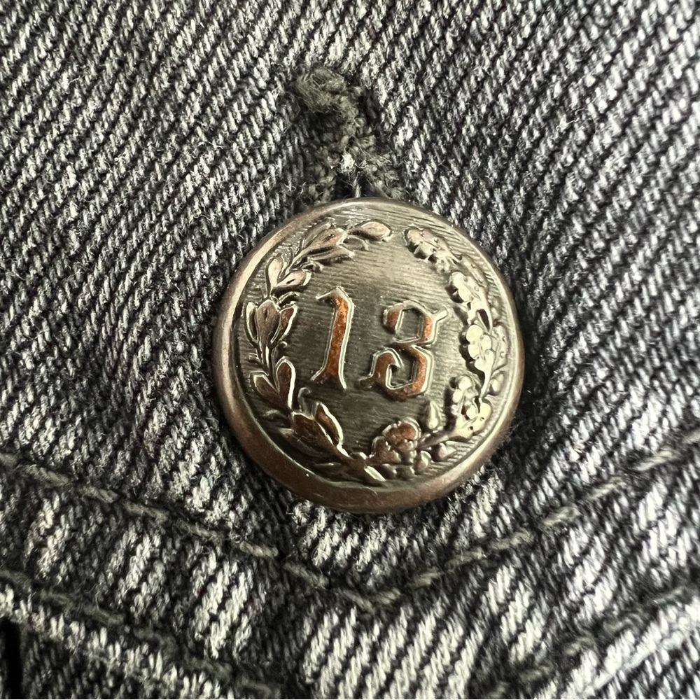 R13 Lyle Trucker Jacket. Denim. Dark grey/black. Gently used - Picture 2 of 12